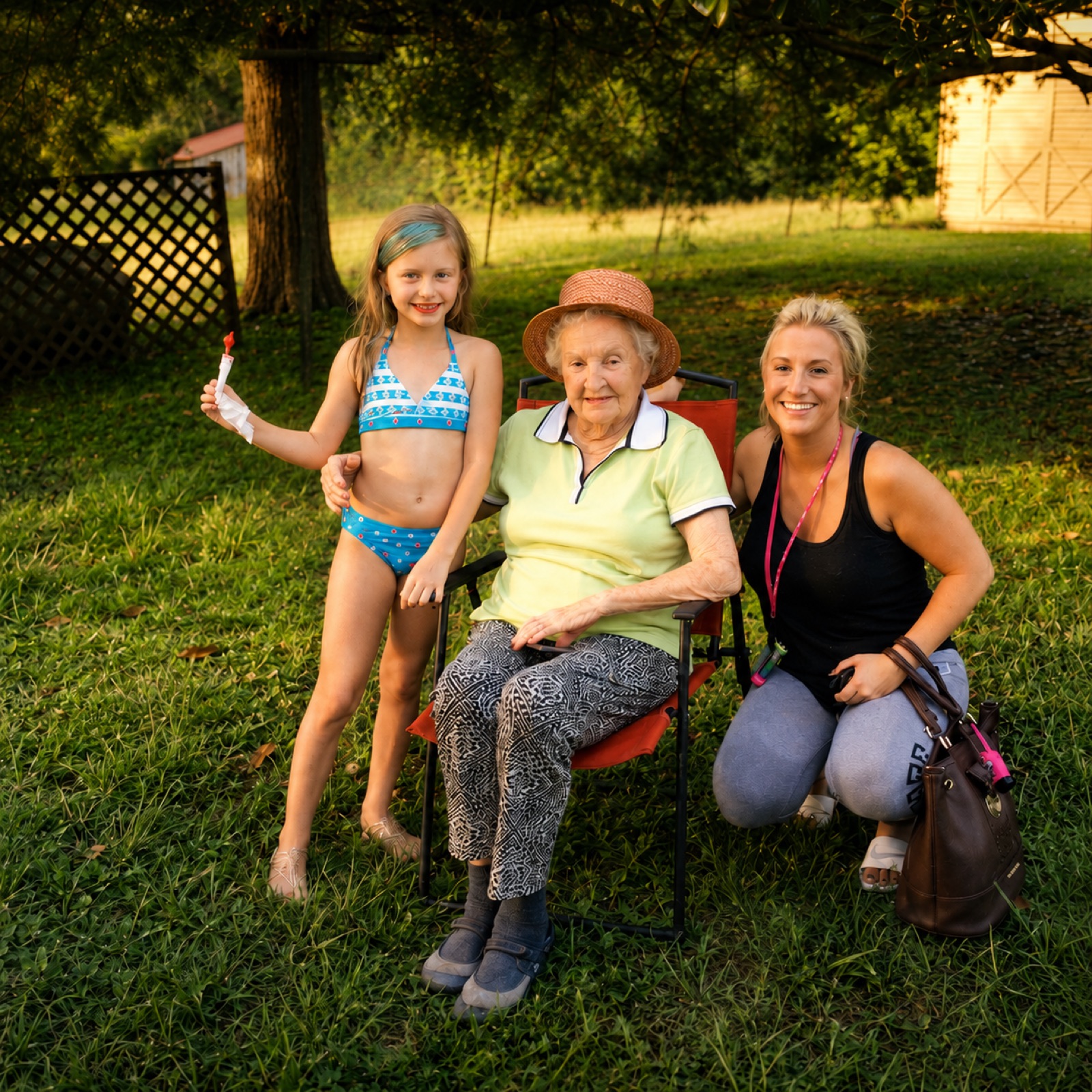 three generations, one backyard